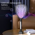 Yguping 2 in 1 Bug Zapper Racket Handheld Electric Fly Swatter Safe Fly