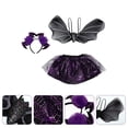 thumbnail image 3 of Conjunto de disfraces de Halloween Allinless para niñas vestido de murciélago, 3 of 3
