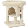 thumbnail image 3 of Yaheetech 23.5″ H Spacious Cat Tree with Large Top Perch, Condo & Scratching Posts, Beige, 3 of 10