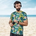 thumbnail image 4 of Wukai Tropical Floral Print Men's Short-Sleeved Mesh T-Shirt,Quick-Dry Short Sleeve Workout T-Shirt-5X-Large, 4 of 8
