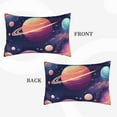 thumbnail image 2 of Picia Planet Pastel Galaxy Pattern Plush Pillow Case – Soft and Cozy Cushion Cover, Hypoallergenic Throw Pillow Case for Home Decor-20"x30", 2 of 6