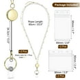 thumbnail image 2 of Uxcell 2 Pcs Round Badge Necklace Lanyard with 2 Set ID Holder, Silver Tone/Gold Tone, 2 of 7