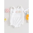thumbnail image 3 of Arvbitana Infant Baby Girls Sleeveless Romper Cute Wings Decor Ruffle Jumpsuit Newborn Summer Clothes Bodysuit for Daily Party 1M 3M 6M 9M 12M, 3 of 8