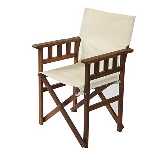 BYER OF MAINE, Pangean Campaign Chair, Natural, 20" D x 23.5" W x 36" H, Holds Up to 250 lbs, Hardwood, Perfect for Patio/Deck, Wood Folding Chairs, Patio Chair, Deck Chair, Wood Camp Chair