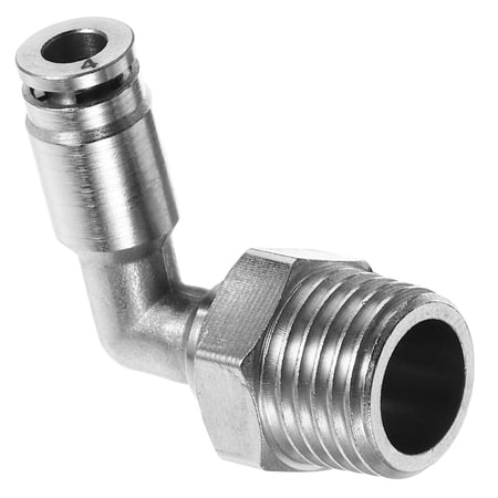 Yardwe Nickel Plated Brass Push to Connect Elbow Fitting for Air Compressor Pneumatic System