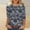 Multicolor, variant on Qulqfy Crew Neck Blouse for Women Graphic Casual Loose Fit 3/4 Length Sleeve Dressy Fall Work Flowy Pleat Tops for Women Trendy L