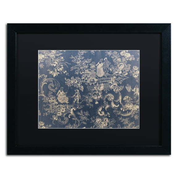 Trademark Fine Art 'Toile Fabrics II' Black Framed Art by Color Bakery