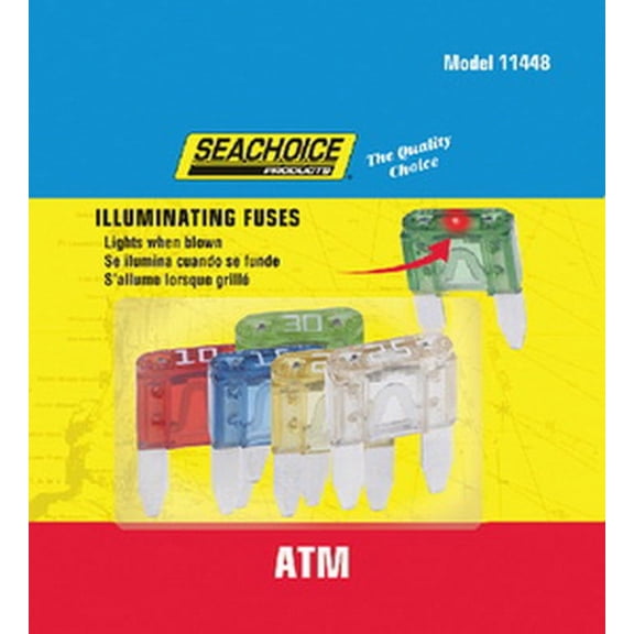 (Price/PK)Seachoice ATM Indicating Fuse Assortment, 5ea, SC11448