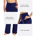 thumbnail image 4 of ZENFLEX Wide Leg Pants Woman Yoga Pants with Pockets Stretch Loose Casual Lounge Sweatpants Petite/Regular/Tall, 4 of 6