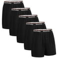 thumbnail image 1 of Natural Feelings Men's 5-Pack Cotton Knitted Comfort Loose Boxer Shorts Elastic Waistband Underwear, 1 of 6