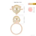 thumbnail image 5 of ANGARA Trillium Golden South Sea Cultured Pearl Solitaire Ring in 14K Rose Gold for Women | June Birthstone, Birthday, Anniversary, Jewelry Gift for Women | Pearl Ring, 5 of 8