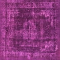 thumbnail image 1 of Ahgly Company Machine Washable Indoor Square Oriental Pink Industrial Area Rugs, 3' Square, 1 of 4