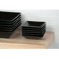 thumbnail image 4 of 10 Strawberry Street Nova Square 40 Piece Stoneware Dinnerware Set, Black, 4 of 10