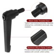 thumbnail image 4 of Uxcell 8 Pack M8 x 15mm Male Threaded Stud Adjustable Clamping Lever Handle Bolt Knob Black, 4 of 6