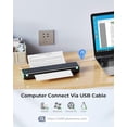 thumbnail image 4 of Impresora portátil sin tinta Phomemo para viajes: impresora térmica inalámbrica compatible con teléfono y portátil. Compatible con papel térmico tamaño carta de 8,5" x 11". Incluye estuche de transpor, 4 of 5