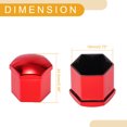 thumbnail image 4 of Unique Bargains 20 Pcs Wheel Lug Nut Bolt Rims Tire Nut Screws Dust Cap Cover Nut Protection Plastic Chrome Red 19mm, 4 of 7