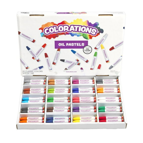 Colorations Oil Pastels Classroom Pack - Set of 100