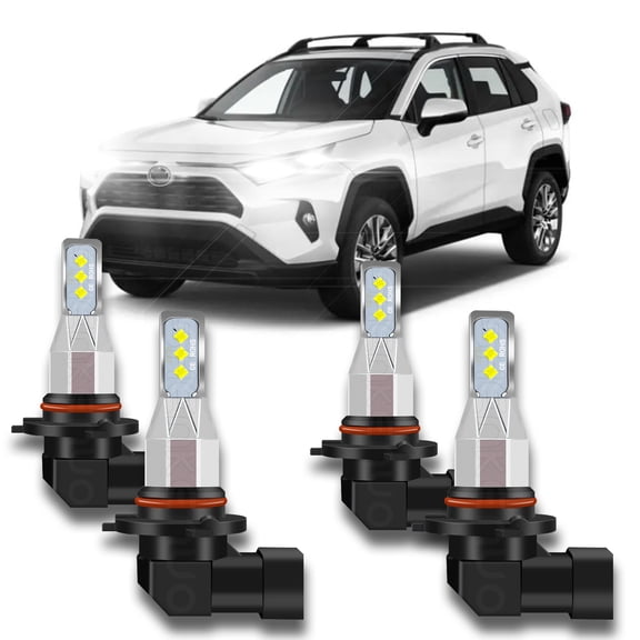 For Toyota RAV4 2006-2015 Led Headlight Bulbs 9005 9006 High Low Beam White 4pcs
