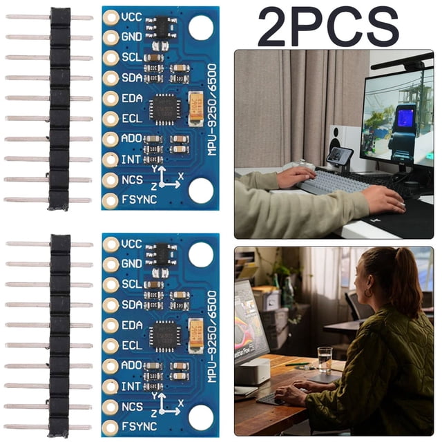 2 uds GY-9250 MPU9250 Módulo Sensor actitud 9 ejes/9 ejes dispositivo detección IIC/SPI 3-5V
