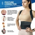 thumbnail image 4 of ORTONYX Back Brace Posture Corrector Clavicle and Shoulder Support for Men and Women, Upper and Lower Back Pain Relief - Scoliosis, Hunchback, Hump, Thoracic, Spine Corrector/8247, 4 of 6
