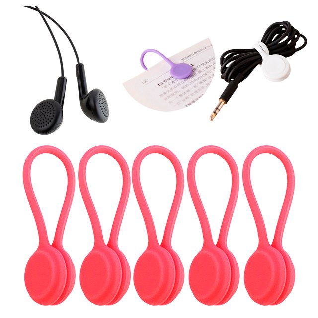 EGNMCR Attaches Multicolores - Gestion des Câbles 5 Pcs Cable Clips