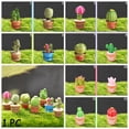 thumbnail image 4 of Mini  Crafts Micro Landscape  Dollhouse Ornaments Home Decor Resin Plants  Flower Miniature Succulent Potted Figurines Cactus Bonsai 1 (1.8X3.4CM), 4 of 8