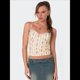 thumbnail image 5 of Camisola de Floral Y2K para Mujer, Top Corto con Tirantes Finos y Corte Bajo, Estampado Floral de Patchwork, Transparente. Amarillo L, 5 of 9