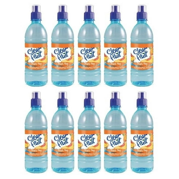 Dana Market - Clear Fruit Peach Fling Flavored Water 16.9 oz Bottles (Pack of 10)