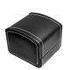 thumbnail image 4 of Caja de almacenamiento de reloj de cuero sintético cuadrado de 2 piezas, simplicidad de gama alta negra, 4 of 4
