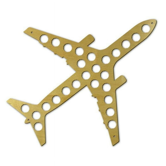 Torched Airplane Beer Cap Holder Wall Mount Decor Art 18"x17"x0.25" Beige