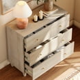 thumbnail image 3 of WAMPAT Dresser with 3 Drawers for Bedroom, Wooden Chest of Drawers, Modern Bachelors Chest with Solid Wood Legs for Living Room, Hallway, Nursery, 35.4x15.4x32.4, Biscotti, 3 of 8