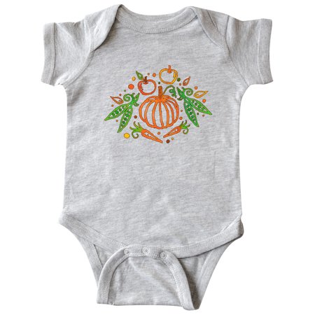 

Inktastic Thanksgiving Pumpkin Vegetables Fruit Harvest Gift Baby Boy or Baby Girl Bodysuit
