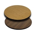 thumbnail image 4 of 30" Round Walnut Laminate Table Top With Table Height X Base - Table Height Restaurant Table, 4 of 5