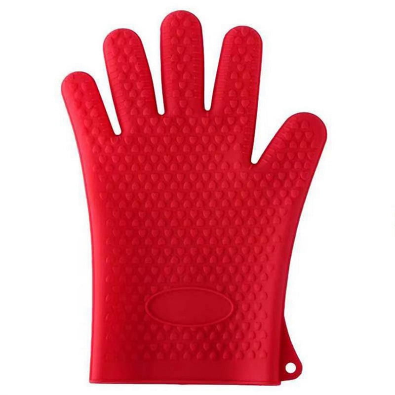 Easy Clean Silicone BBQ Cooking Glove Premium Long Rubber BBQ Oven ...