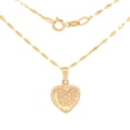thumbnail image 2 of Cadena Gargantilla Casa del Anillo Corazón Zirconias Oro Solido 10K Amarillo, 2 of 5