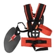 thumbnail image 1 of W Shape Adjustable Shoulder Harness Strap for Trimmers Brush Cutter with Padded Waistband Orange, 1 of 8