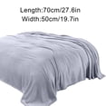 thumbnail image 2 of Dark Gray Flannel Towel Blanket 19.69*27.56in - Premium Soft Warm Cozy Fleece Throw Rug, Lightweight Comfortable Blanket for Sofa Bed Bathroom Bedding, Ideal for Home Daily Use Travel Outdoor, 1pc, 2 of 2