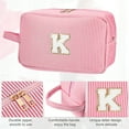 thumbnail image 4 of Unique Bargains Personalized Initial Make Up Bag K Cosmetic Bag Travel Makeup Bag Red, 4 of 7
