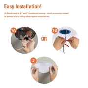 Cooper Lighting Halo 15 In. CCT LED Low Profile Round Flush Mount Ceiling Light Fixture — Heavy-Duty Construction, Professional Use