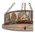 thumbnail image 4 of Meyda Tiffany 29393 Mountain Pine 4 Light 22" Wide Semi-Flush Drum Ceiling Fixture - Rust, 4 of 7