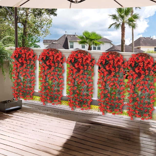 Guirnalda Artificial De Glicinas Violetas, Cesta Colgante De Flores De Seda, Decoración De Pared Para El Hogar Y El Jardín, Arreglo Floral Para Bodas Y Fiestas, Exhibición Floral Reutilizable