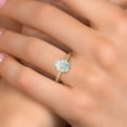thumbnail image 4 of Gem Stone King 14K Two Tone Gold Simulated White Opal and Lab Grown Diamond Engagement Ring for Women | 1.86 Cttw | Oval Cabochon 10X8MM | Gemstone October Birthstone | Size 8, 4 of 6