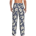 thumbnail image 3 of Xecao Lilies Flowers Men's Straight Lounge Pajama Pants: The Ultimate in Comfortable Sleepwear, 3 of 9