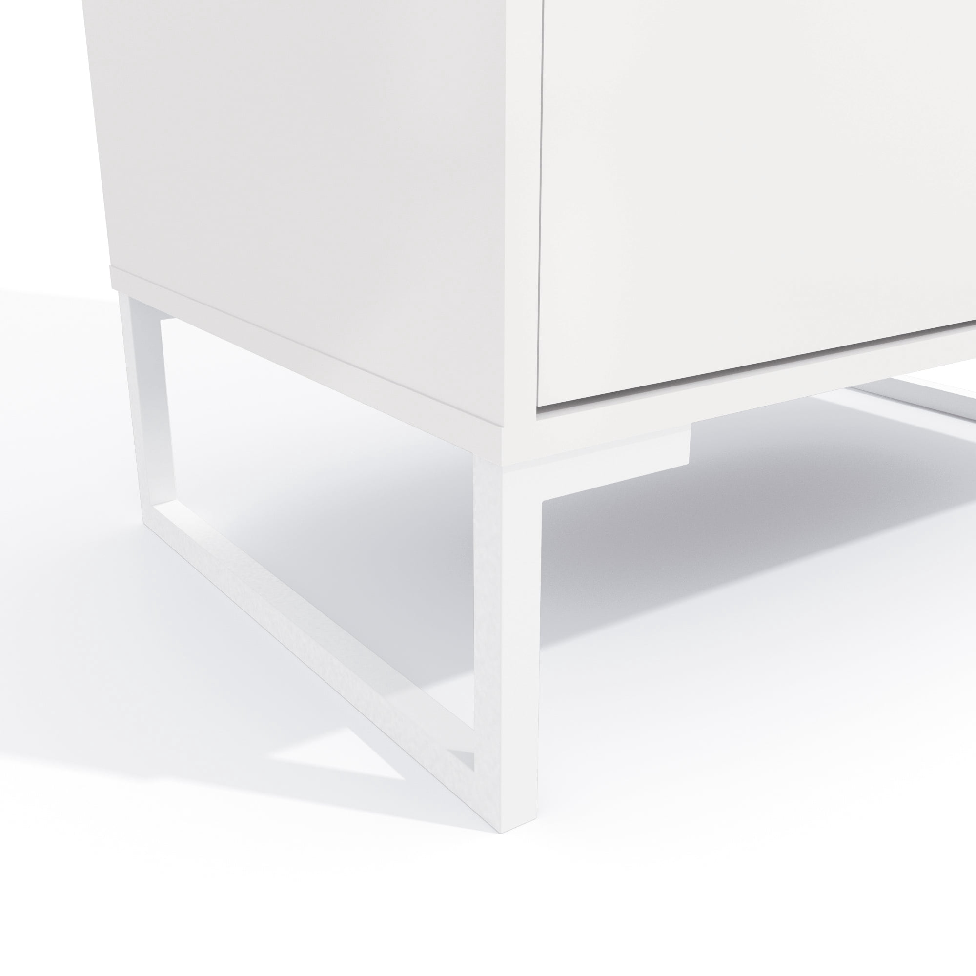 Kappesberg Amelia 2-Piece White Tall Dresser Set with 4 Drawers and Storage Niche - for Adults and Teens