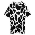 thumbnail image 3 of Cow Print&nbsp;black White Sleepshirts For Sleeping Travels Loose Sleepdress Pajama Dress Soft Nightdress Sleepwear, 3 of 7