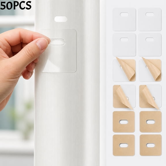 50 Pcs Clear Vertical Blind Repair Tabs, TRIANU Vertical Blinds tabs / Blind Fixers for Vertical Blinds Replacement Slats & Parts