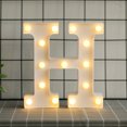thumbnail image 1 of LED Marquee Letter Lights Sign, Light Up Alphabet Letter for Home Party Wedding Decoration(H）, 1 of 8
