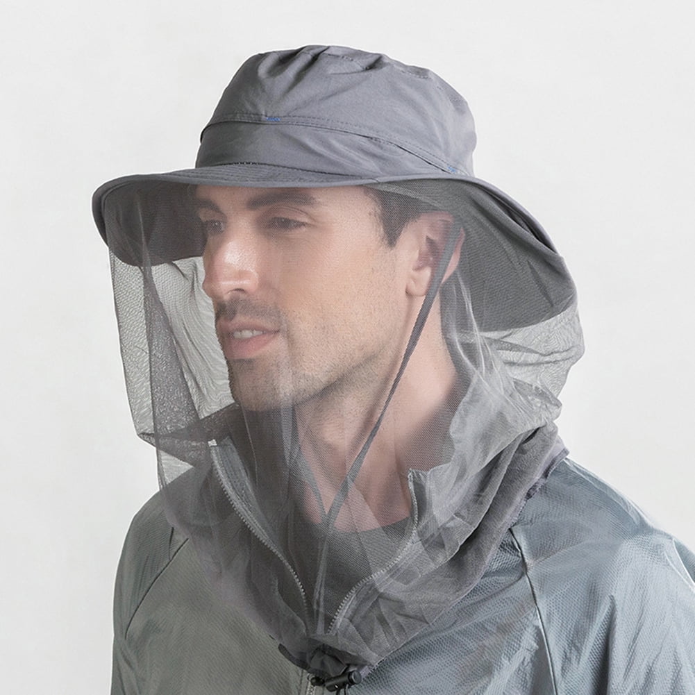 bucket hat on head