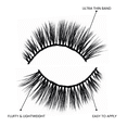 thumbnail image 3 of Melody Lashes vegan eyelashes, false eyelashes soft clear band (Wispy Chic), 3 of 7