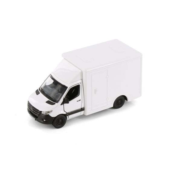 Mercedes-Benz Sprinter Box Truck, White - Kinsmart 5471D - 1/48 Scale Diecast Model Car